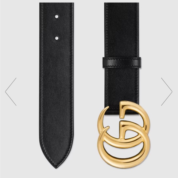 GG MARMONT LEATHER BELT WITH SHINY BUCKLE - Picture 2 of 14